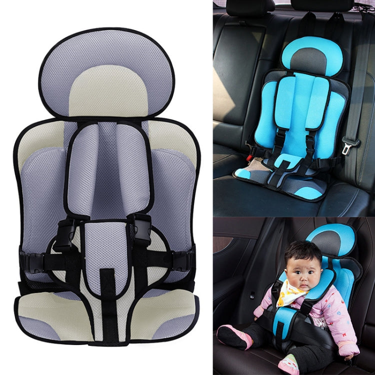 Car Portable Children Safety Seat, Size:54 x 36 x 25cm (For 3-12 Years Old)(Beige + Grey) by buy2fix