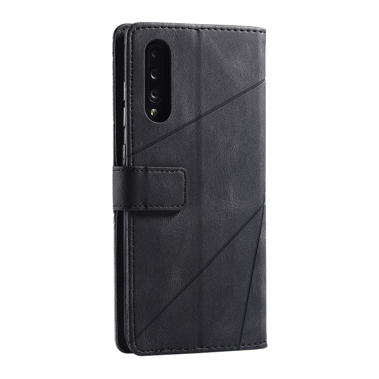 For Samsung Galaxy A70s Skin Feel Splicing Horizontal Flip Leather Case with Holder & Card Slots & Wallet & Photo Frame(Black) by buy2fix