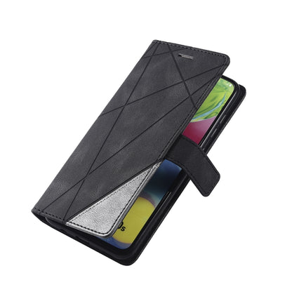 For Samsung Galaxy A70s Skin Feel Splicing Horizontal Flip Leather Case with Holder & Card Slots & Wallet & Photo Frame(Black) by buy2fix