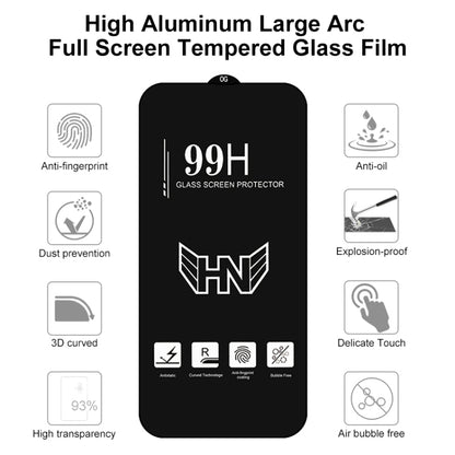 For iPhone 12 / 12 Pro High Aluminum Large Arc Full Screen Tempered Glass Film - iPhone 12 / 12 Pro Tempered Glass by buy2fix | Online Shopping UK | buy2fix