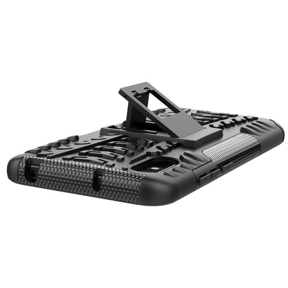 For Xiaomi Redmi 9A Tire Texture Shockproof TPU+PC Protective Case with Holder(Black) by buy2fix