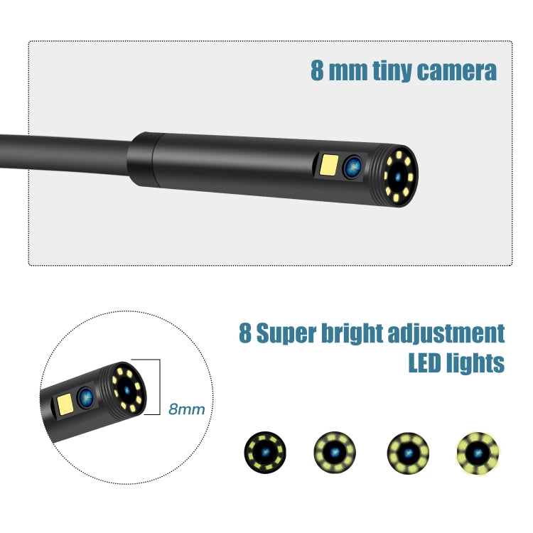 P40 8mm 1080P IP68 Waterproof 4.3 inch Highlight Screen Dual Camera Digital Endoscope, Length:10m Hard Cable -  by buy2fix | Online Shopping UK | buy2fix