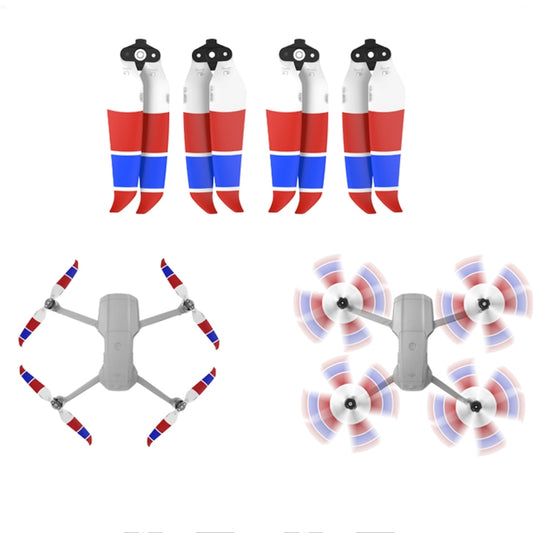 2 Pairs Sunnylife 7238F-3C For DJI Mavic Air 2 Double-sided Three-color Low Noise Quick-release Propellers(Red Blue White) - DIY Propeller by buy2fix | Online Shopping UK | buy2fix
