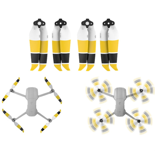 2 Pairs Sunnylife 7238F-3C For DJI Mavic Air 2 Double-sided Three-color Low Noise Quick-release Propellers(Black Yellow White) - DIY Propeller by buy2fix | Online Shopping UK | buy2fix