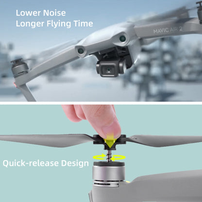 1 Pair Sunnylife 7238F-1 For DJI Mavic Air 2 Low Noise Quick-release Propellers(Gold) - DIY Propeller by buy2fix | Online Shopping UK | buy2fix