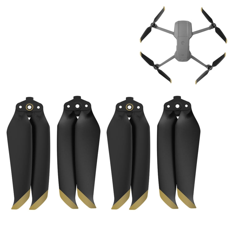 2 Pairs Sunnylife 7238F-2 For DJI Mavic Air 2 / Air 2S Low Noise Quick-release Propellers(Gold) - DIY Propeller by buy2fix | Online Shopping UK | buy2fix