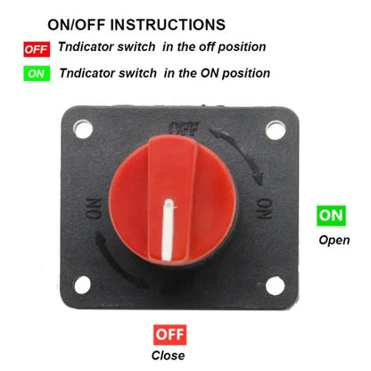 300A Car Battery Selector Isolator Disconnect Rotary Switch Cut - Car Switches by buy2fix | Online Shopping UK | buy2fix
