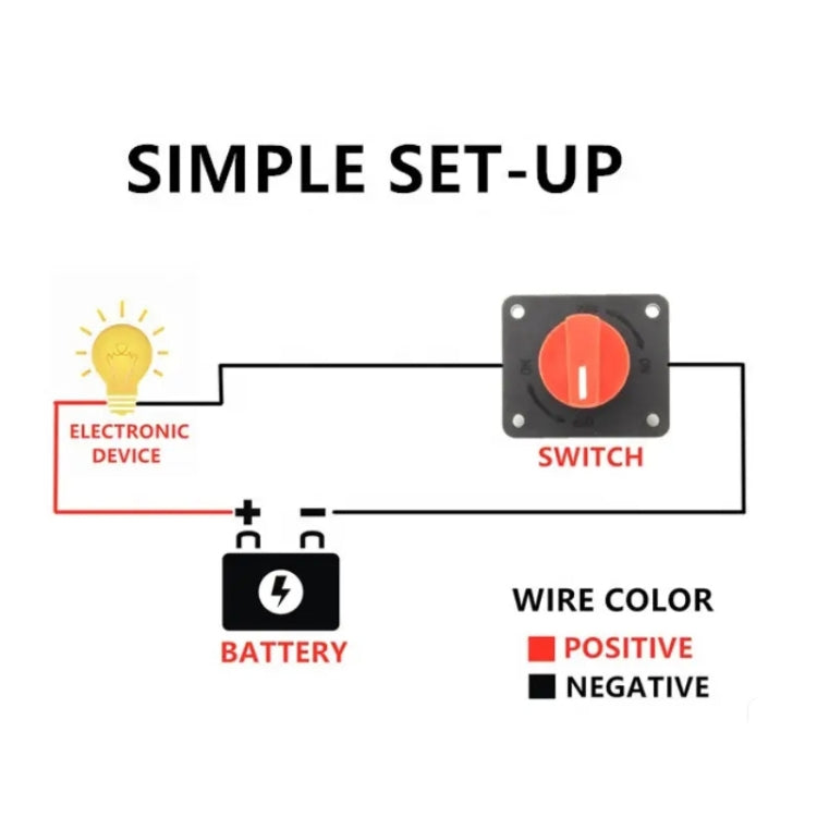 300A Car Battery Selector Isolator Disconnect Rotary Switch Cut - Car Switches by buy2fix | Online Shopping UK | buy2fix