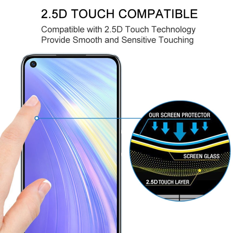 For OPPO Realme 6 Full Glue Full Screen Tempered Glass Film - Realme Tempered Glass by buy2fix | Online Shopping UK | buy2fix