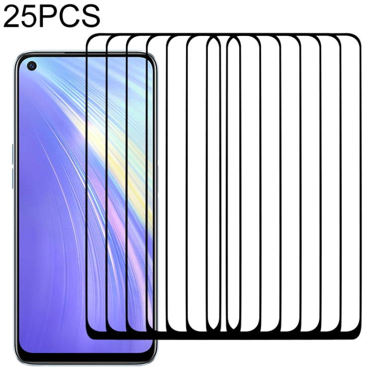 For OPPO Realme 6 25 PCS Full Glue Full Screen Tempered Glass Film - Realme Tempered Glass by buy2fix | Online Shopping UK | buy2fix