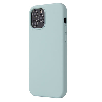 For iPhone 12 / 12 Pro Solid Color Liquid Silicone Shockproof Protective Case(Emerald Green) by buy2fix