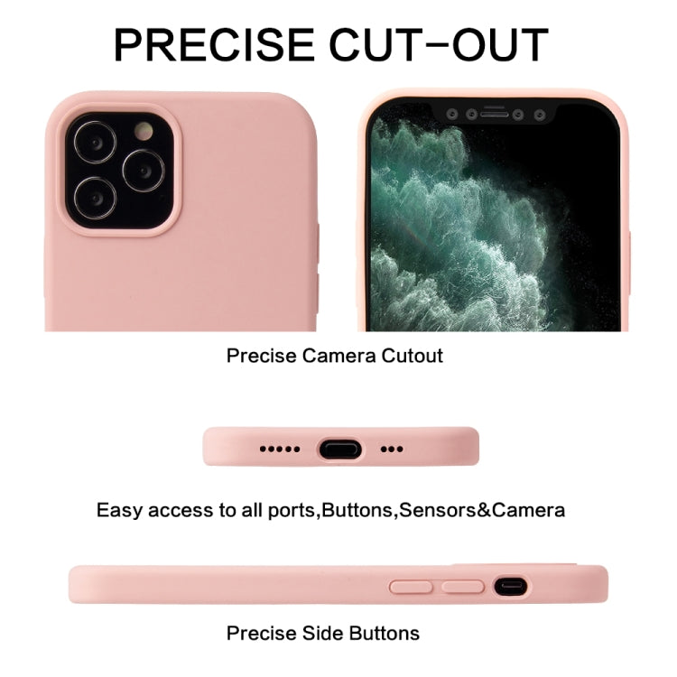 For iPhone 12 / 12 Pro Solid Color Liquid Silicone Shockproof Protective Case(Pine Green) by buy2fix