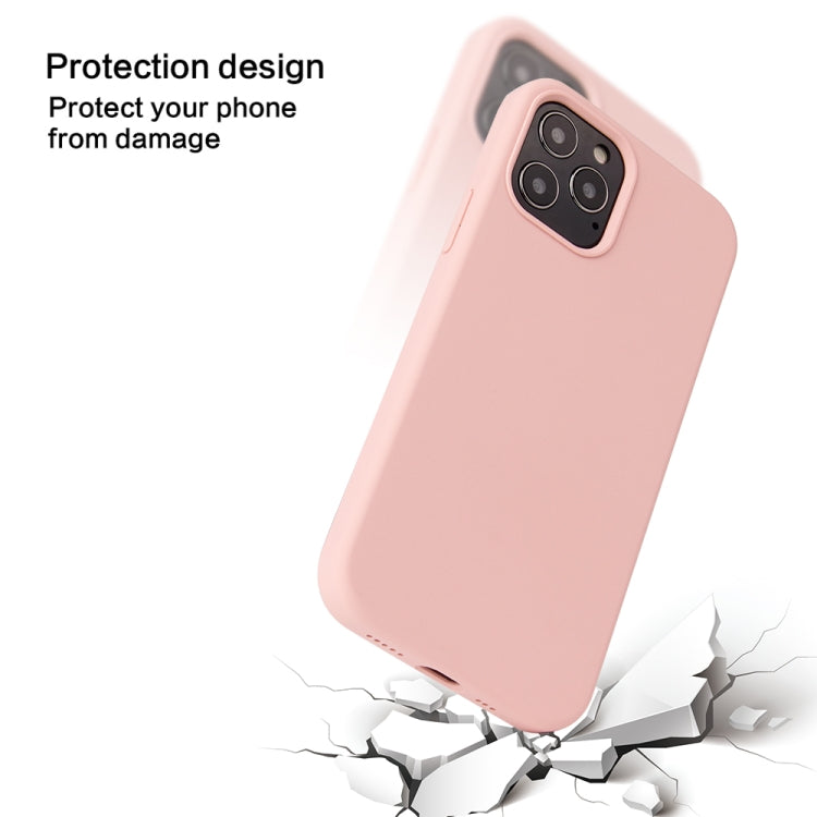 For iPhone 12 / 12 Pro Solid Color Liquid Silicone Shockproof Protective Case(Pine Green) by buy2fix