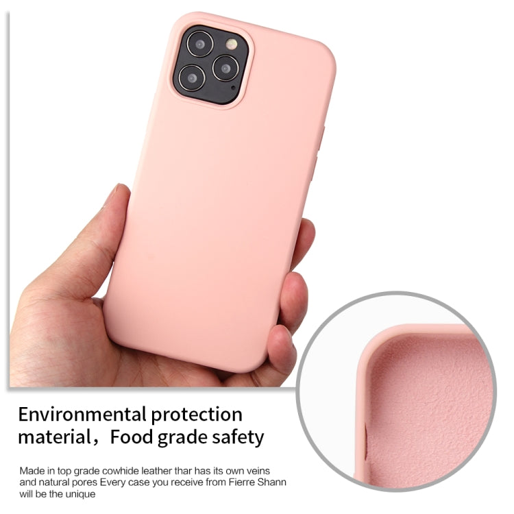 For iPhone 12 / 12 Pro Solid Color Liquid Silicone Shockproof Protective Case(Midnight Blue) by buy2fix