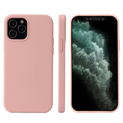 For iPhone 12 / 12 Pro Solid Color Liquid Silicone Shockproof Protective Case(Midnight Blue) by buy2fix