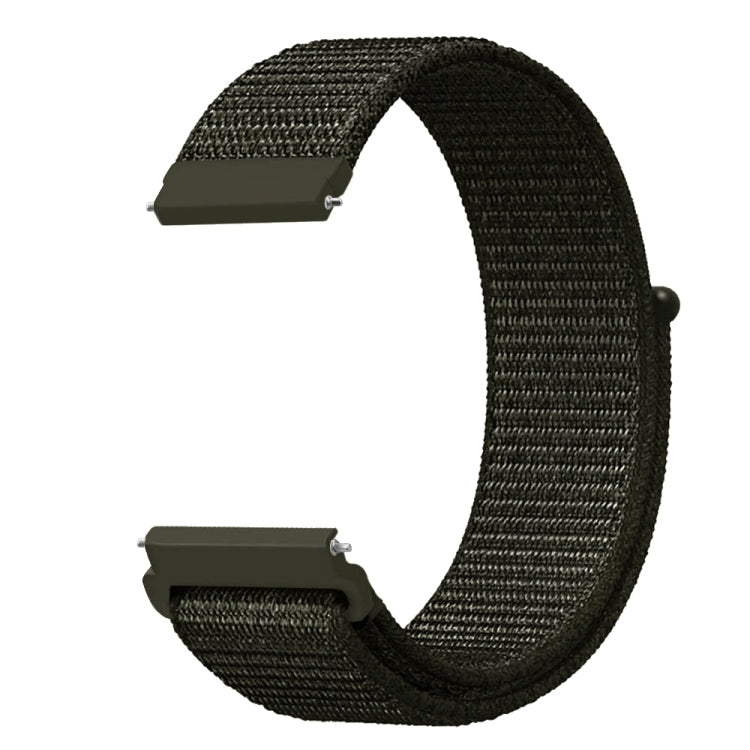For Samsung Galaxy Watch 42mm Nylon Braided Watch Band(ArmyGreen) - Watch Bands by buy2fix | Online Shopping UK | buy2fix