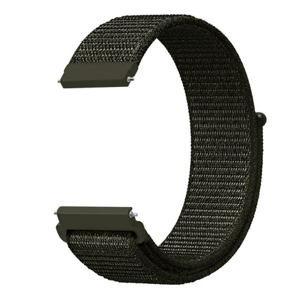 For Samsung Galaxy Watch 42mm Nylon Braided Watch Band(ArmyGreen) - Watch Bands by buy2fix | Online Shopping UK | buy2fix