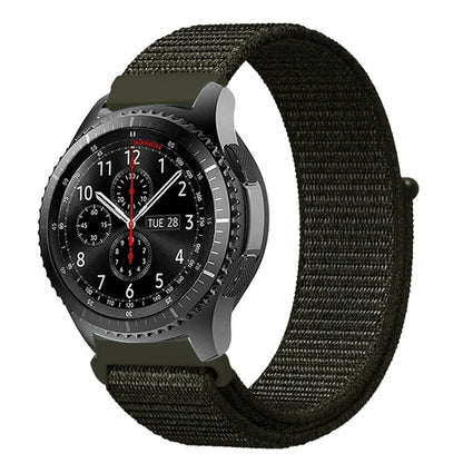 For Samsung Galaxy Watch 42mm Nylon Braided Watch Band(ArmyGreen) - Watch Bands by buy2fix | Online Shopping UK | buy2fix