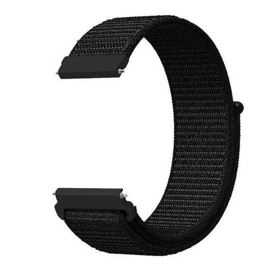 For Samsung Galaxy Watch 42mm Nylon Braided Watch Band(Dark Black) - Watch Bands by buy2fix | Online Shopping UK | buy2fix