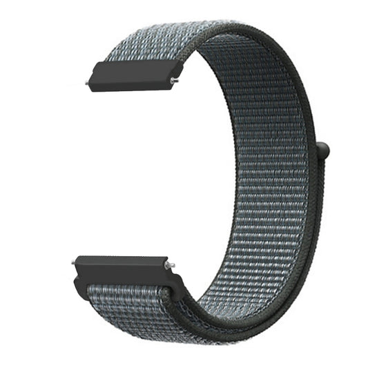 For Samsung Galaxy Watch 42mm Nylon Braided Watch Band(Storm Gray) - Watch Bands by buy2fix | Online Shopping UK | buy2fix