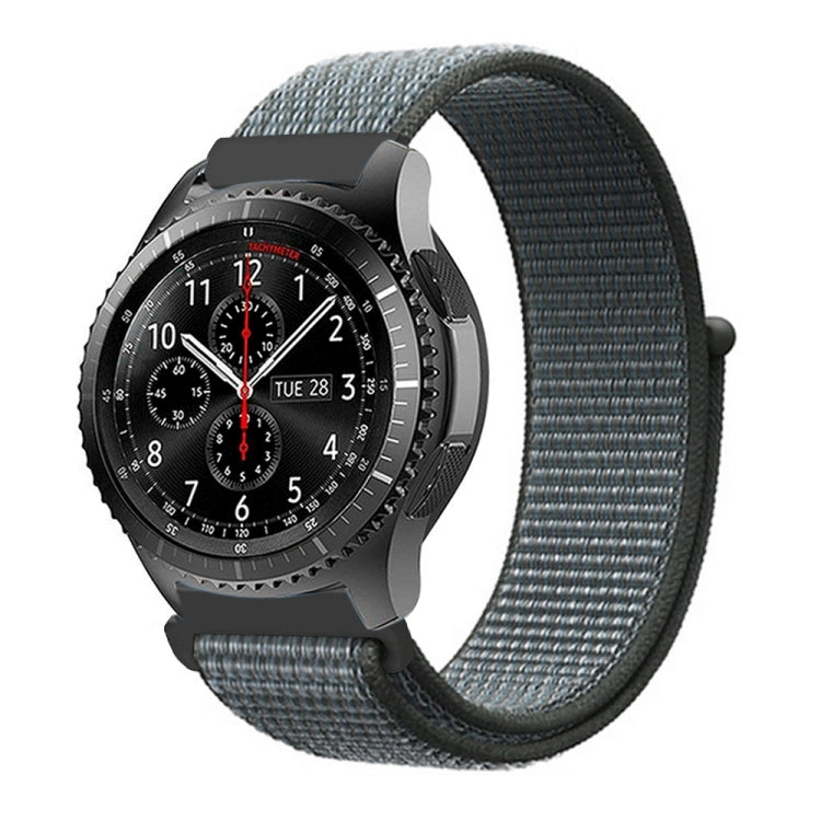 For Samsung Galaxy Watch 42mm Nylon Braided Watch Band(Storm Gray) - Watch Bands by buy2fix | Online Shopping UK | buy2fix