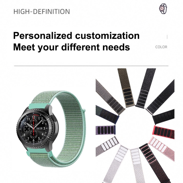For Samsung Galaxy Watch 42mm Nylon Braided Watch Band(Storm Gray) - Watch Bands by buy2fix | Online Shopping UK | buy2fix