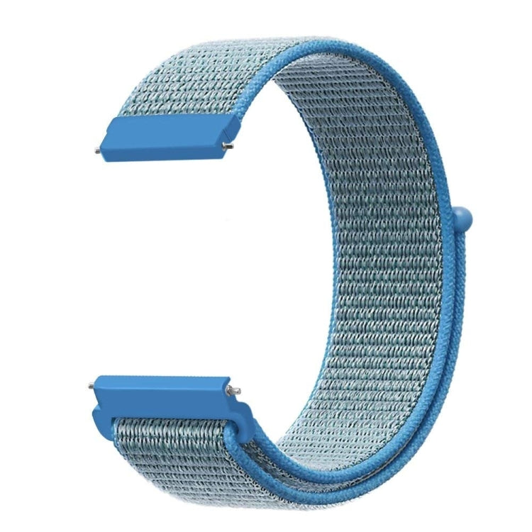 For Samsung Galaxy Watch 42mm Nylon Braided Watch Band(Tahoe Blue) - Watch Bands by buy2fix | Online Shopping UK | buy2fix