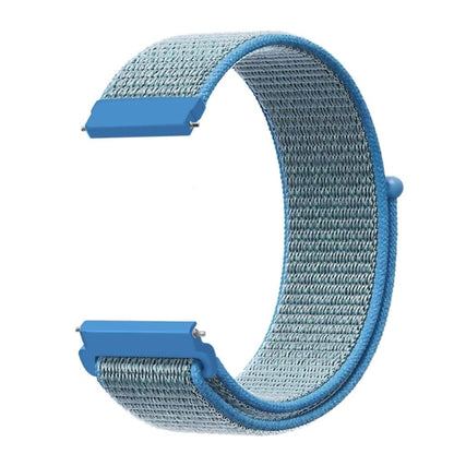 For Samsung Galaxy Watch 42mm Nylon Braided Watch Band(Tahoe Blue) - Watch Bands by buy2fix | Online Shopping UK | buy2fix