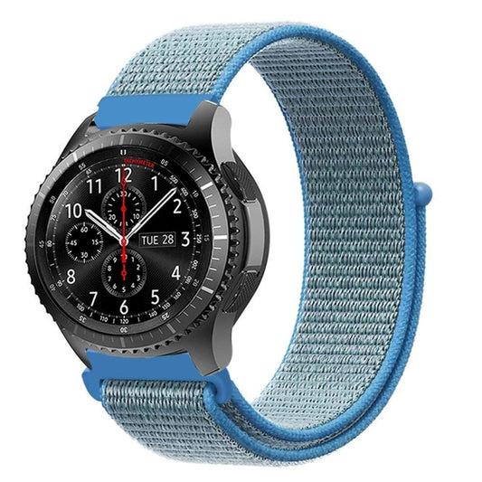 For Samsung Galaxy Watch 42mm Nylon Braided Watch Band(Tahoe Blue) - Watch Bands by buy2fix | Online Shopping UK | buy2fix