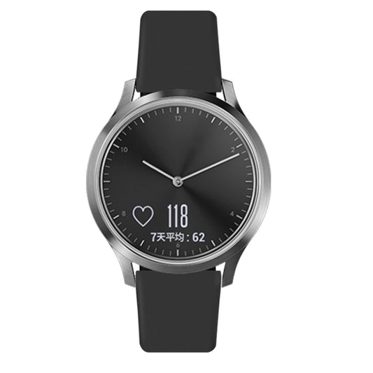For Garmin Vivoactive 3 / Vivomove HR Solid Color Reverse Buckle Silicone Watch Band, Size: Small Code(Black) - Watch Bands by buy2fix | Online Shopping UK | buy2fix
