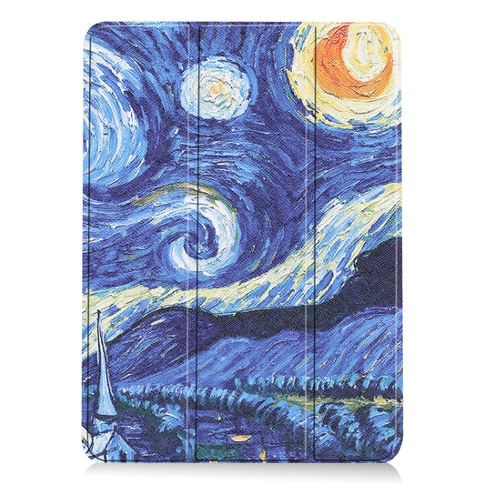 For iPad Air 11 2024 / 2022 / 2020 10.9 Colored Drawing Horizontal Flip Leather Case with Three-folding Holder & Sleep / Wake-up Function(Starry Sky) - iPad Air (2022) / (2020) 10.9 Cases by buy2fix | Online Shopping UK | buy2fix