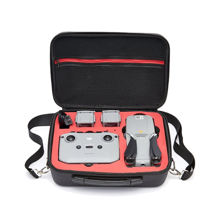 For DJI Mavic Air 2 Portable PU Shoulder Storage Bag Protective Box(Black Red) - Carry Cases & Bags by buy2fix | Online Shopping UK | buy2fix