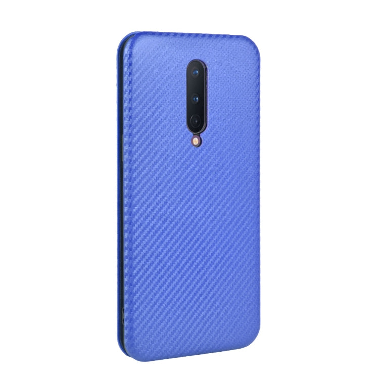 For OnePlus 8 Carbon Fiber Texture Horizontal Flip TPU + PC + PU Leather Case with Card Slot(Blue) - OnePlus Cases by buy2fix | Online Shopping UK | buy2fix