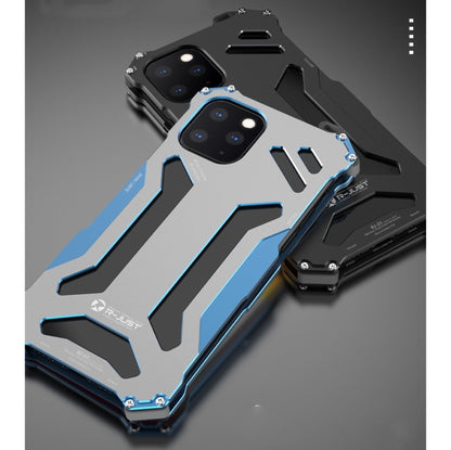 For iPhone 12 Pro Max R-JUST Shockproof Armor Metal Protective Case(Blue) - iPhone 12 Pro Max Cases by R-JUST | Online Shopping UK | buy2fix