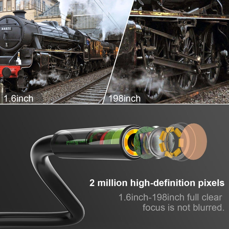 5.5mm 1080P IP68 Waterproof 4.3 inch Screen Single Camera Digital Endoscope, Line Length:2m -  by buy2fix | Online Shopping UK | buy2fix