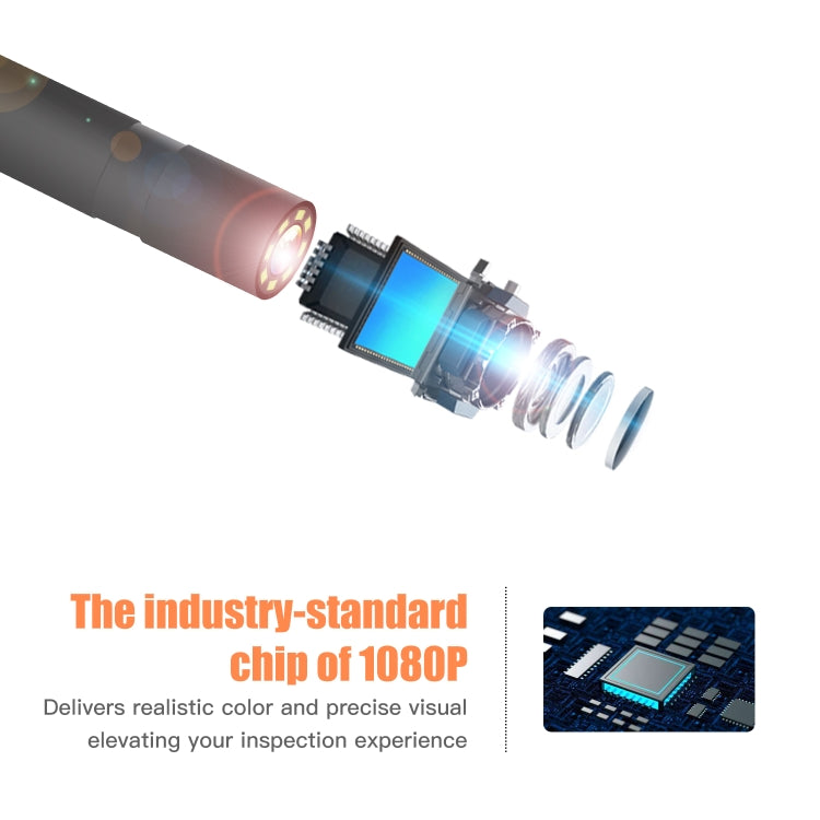 5.5mm 1080P IP68 Waterproof 4.3 inch Screen Single Camera Digital Endoscope, Line Length:2m -  by buy2fix | Online Shopping UK | buy2fix