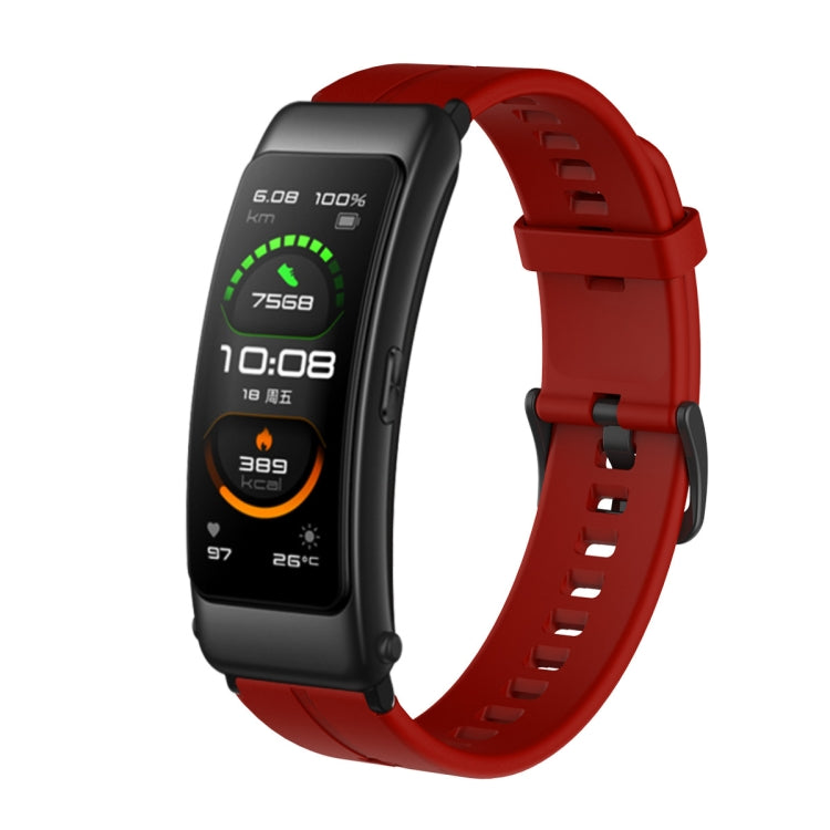 For Huawei TalkBand B6 Silicone Watch Band(Dark Red) by buy2fix