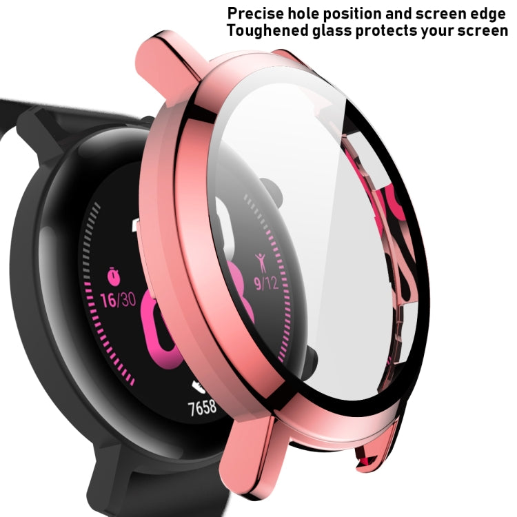 For Huawei Watch GT2 42mm 2 in 1 Tempered Glass Screen Protector + Fully Plating PC Case(Fink) by buy2fix