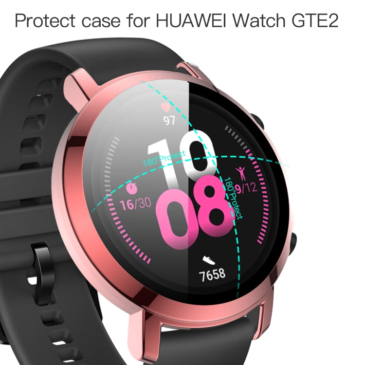 For Huawei Watch GT2 42mm 2 in 1 Tempered Glass Screen Protector + Fully Plating PC Case(Fink) by buy2fix