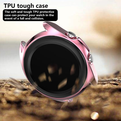 For Samsung Galaxy Watch 3 41mm Electroplating Hollow Half-pack TPU Protective Case(Fink) - Watch Cases by ENKAY | Online Shopping UK | buy2fix