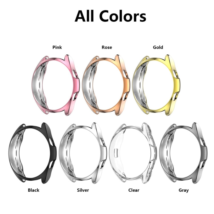For Samsung Galaxy Watch 3 45mm Electroplating Hollow Half-pack TPU Protective Case(Golden) - Watch Cases by ENKAY | Online Shopping UK | buy2fix