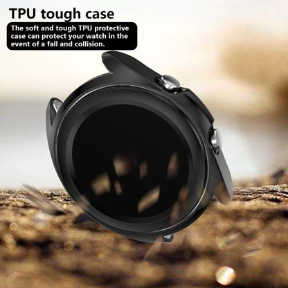 For Samsung Galaxy Watch 3 45mm Electroplating Hollow Half-pack TPU Protective Case(Black) - Watch Cases by ENKAY | Online Shopping UK | buy2fix