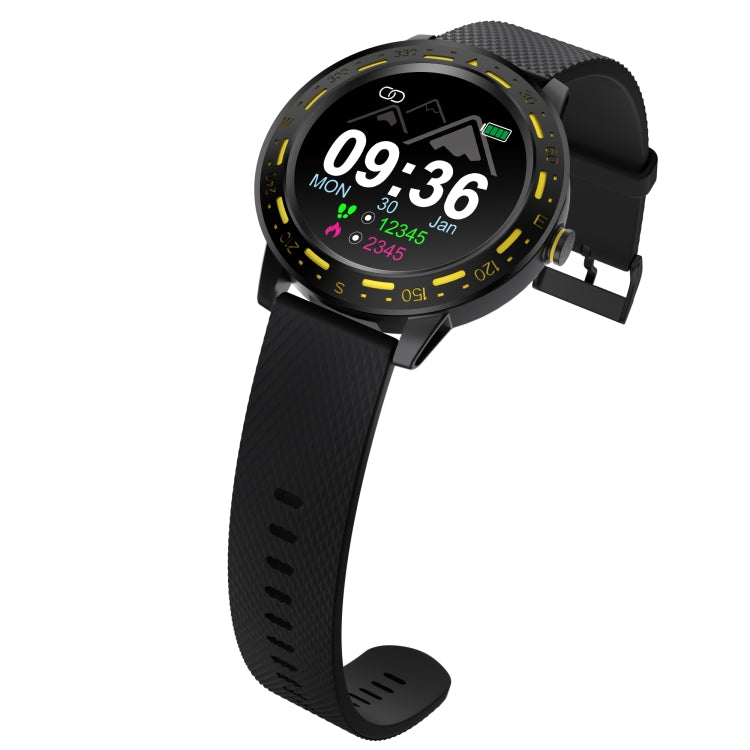 S18 1.3 inch TFT Screen IP67 Waterproof Smart Watch Bracelet, Support Sleep Monitor / Heart Rate Monitor / Blood Pressure Monitoring(Black Yellow) by buy2fix