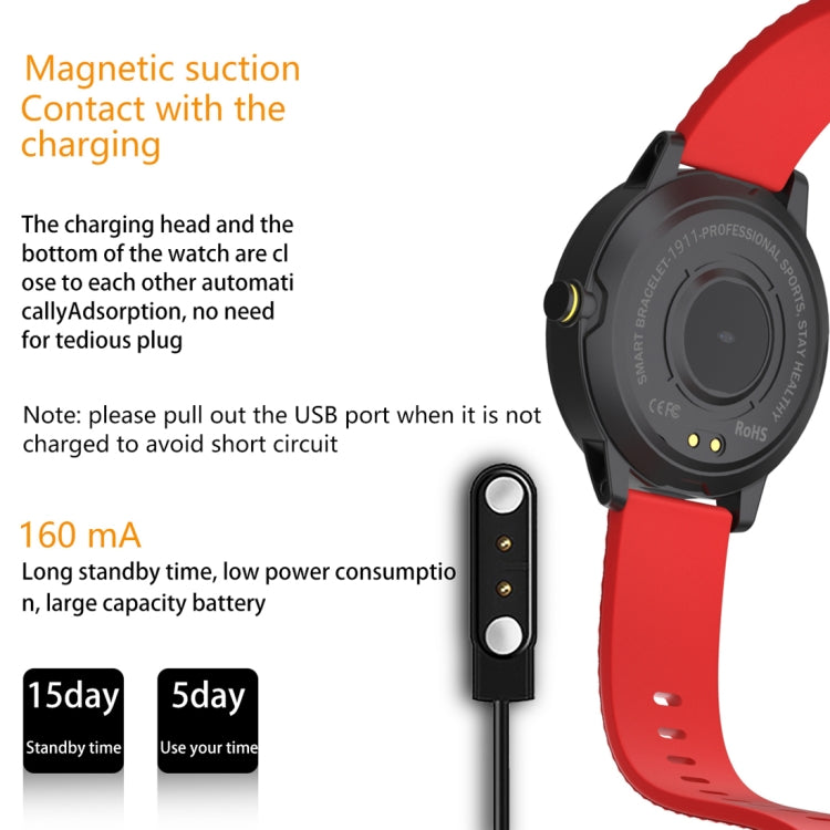 S18 1.3 inch TFT Screen IP67 Waterproof Smart Watch Bracelet, Support Sleep Monitor / Heart Rate Monitor / Blood Pressure Monitoring(Black Yellow) by buy2fix