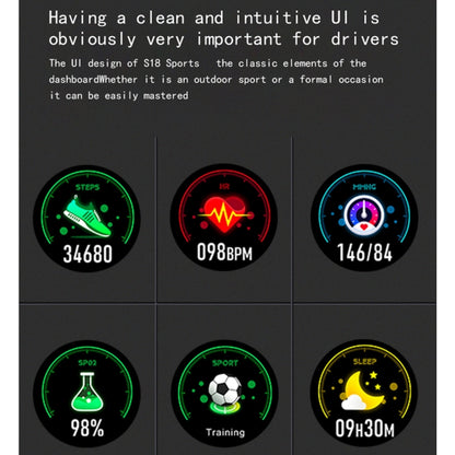 S18 1.3 inch TFT Screen IP67 Waterproof Smart Watch Bracelet, Support Sleep Monitor / Heart Rate Monitor / Blood Pressure Monitoring(Black Yellow) by buy2fix