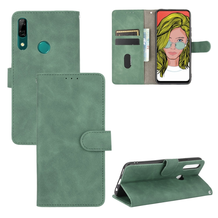 For Huawei P smart Z / Y9 Prime (2019) Solid Color Skin Feel Magnetic Buckle Horizontal Flip Calf Texture PU Leather Case with Holder & Card Slots & Wallet(Green) - Huawei Cases by buy2fix | Online Shopping UK | buy2fix