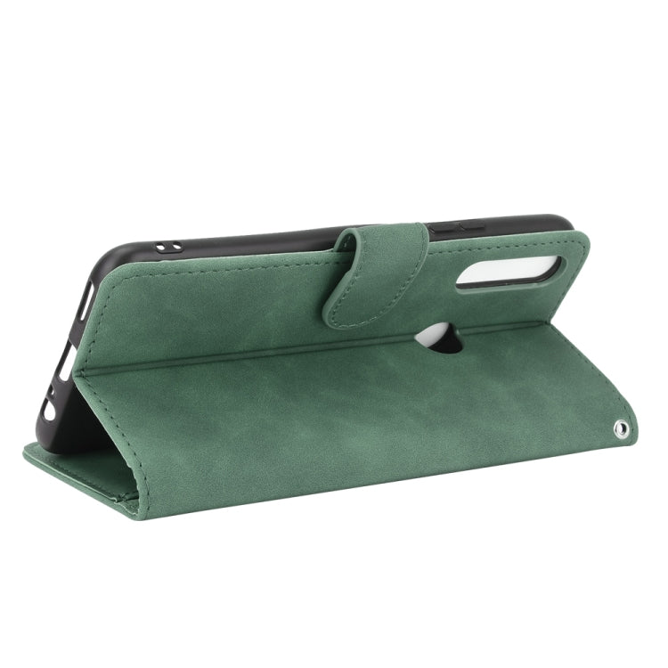 For Huawei P smart Z / Y9 Prime (2019) Solid Color Skin Feel Magnetic Buckle Horizontal Flip Calf Texture PU Leather Case with Holder & Card Slots & Wallet(Green) - Huawei Cases by buy2fix | Online Shopping UK | buy2fix