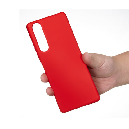 For Sony Xperia 5 Plus / Xperia 1 II Solid Color Liquid Silicone Dropproof Full Coverage Protective Case(Red) by buy2fix
