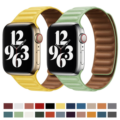 For Apple Watch Ultra 49mm&Watch Ultra 2 49mm / Series 9&8&7 45mm / SE 3&SE 2&6&SE&5&4 44mm / 3&2&1 42mm Leather Watch Band (Rose Pink) - Watch Bands by buy2fix | Online Shopping UK | buy2fix