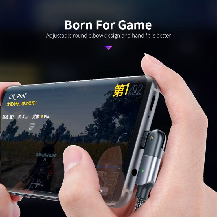 FXCM-WY0G 2.4A USB to Micro USB 180 Degree Rotating Elbow Charging Cable, Length:1.2m(Grey) by buy2fix